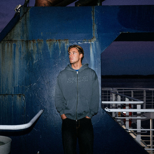 George Pittar wearing Liquid Trips fleece