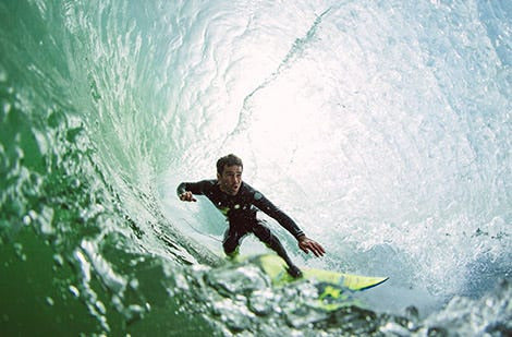 Mason Ho on the barrel
